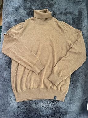 Fay Men's Camel/Tan Turtleneck Sweater